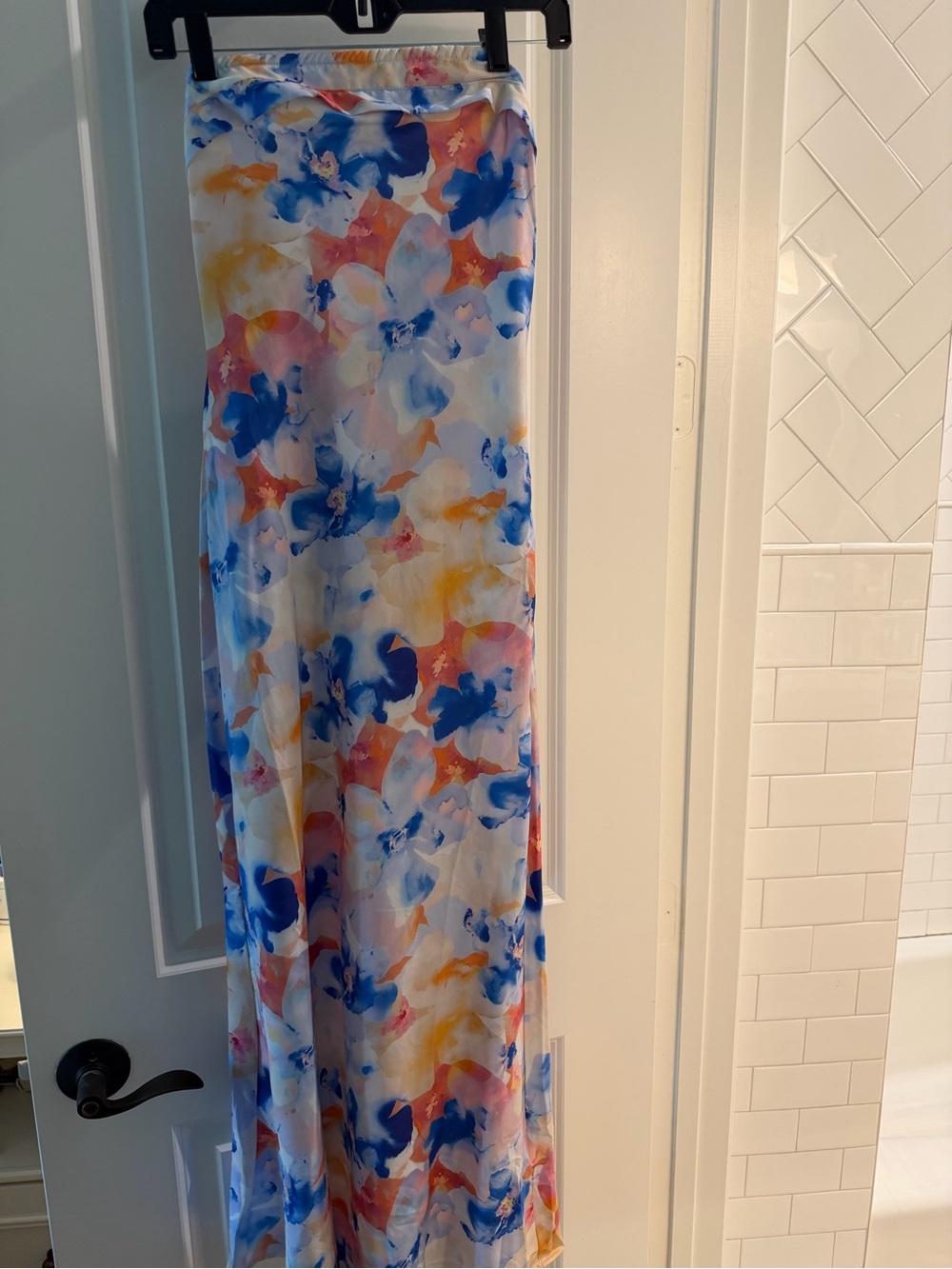 Colorful Watercolor Floral Maxi Dress